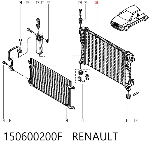 Radiador 150600200F Renault (RVI)