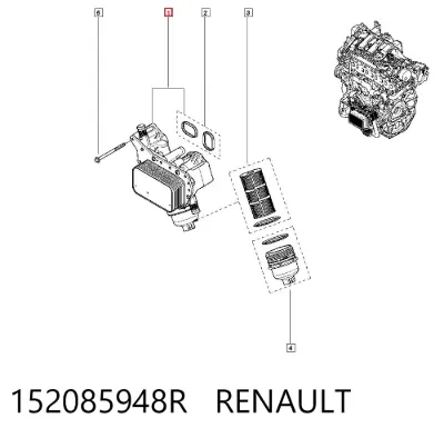 Portafiltro de aceite RENAULT 152085948R