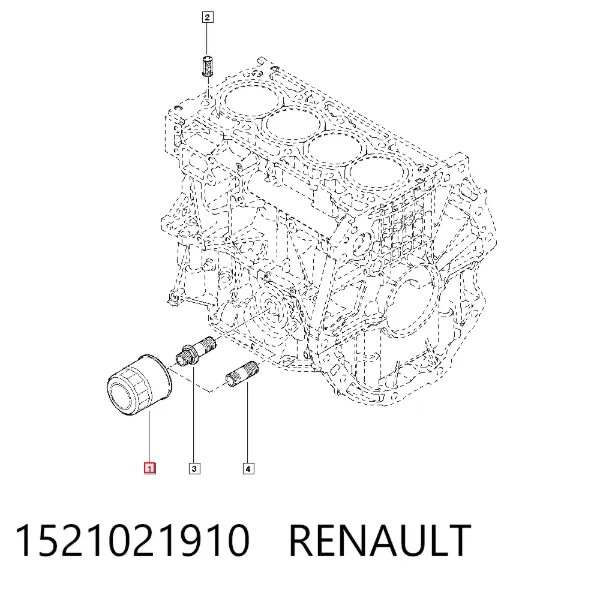 Filtro de aceite 1521021910 Renault (RVI)
