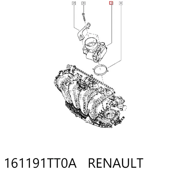 Cuerpo de mariposa 161191TT0A Renault (RVI)