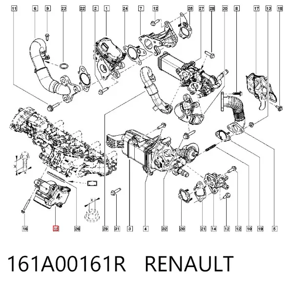 Cuerpo de mariposa 161A00161R Renault (RVI)