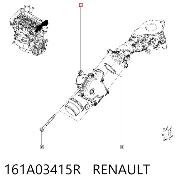 Válvula EGR 161A03415R Renault (RVI)