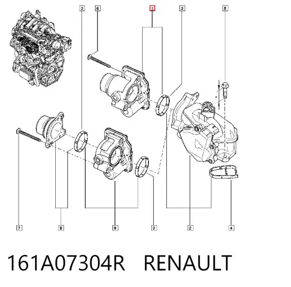 Cuerpo de mariposa 161A07304R Renault (RVI)