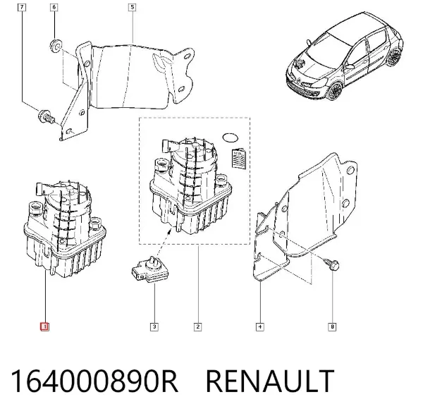 Filtro de combustible 164000890R Renault (RVI)