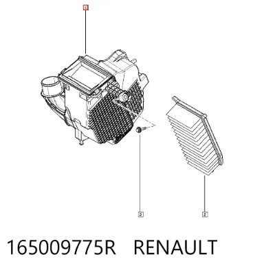Caja del filtro de aire RENAULT 165009775R