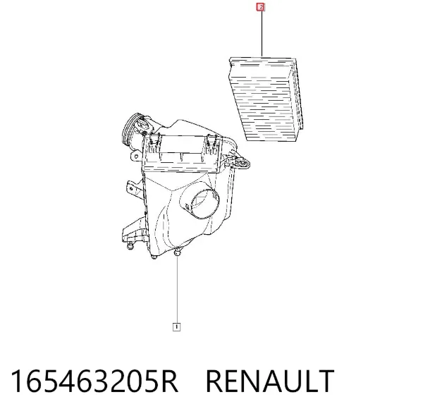 Filtro de aire 165463205R Renault (RVI)