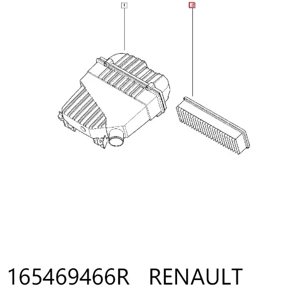 Filtro de aire 165469466R Renault (RVI)