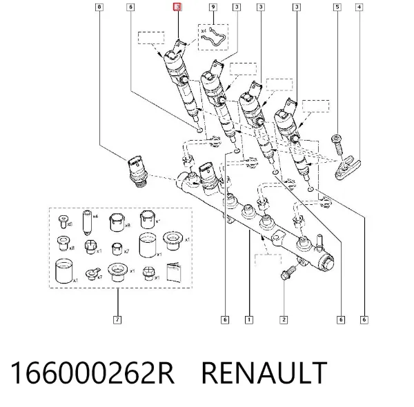 Inyector 166000262R Renault (RVI)