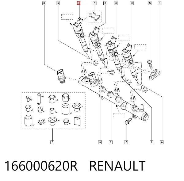 Inyector 166000620R Renault (RVI)