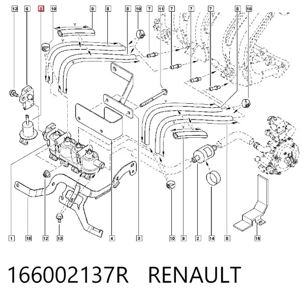 Inyector 166002137R Renault (RVI)