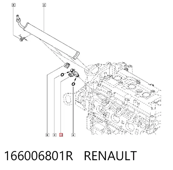 Inyector 166006801R Renault (RVI)