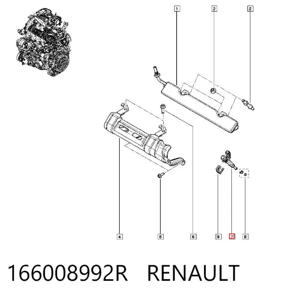 Inyector 166008992R Renault (RVI)