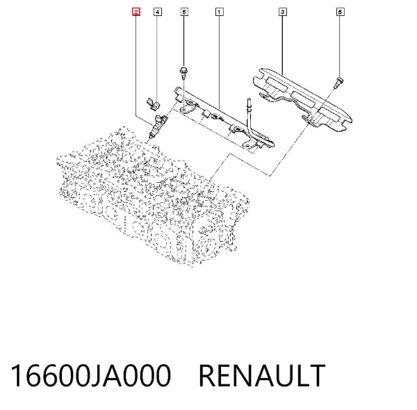 Inyector 16600JA000 Renault (RVI)