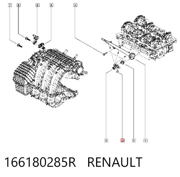 Junta de inyectores 166180285R Renault (RVI)