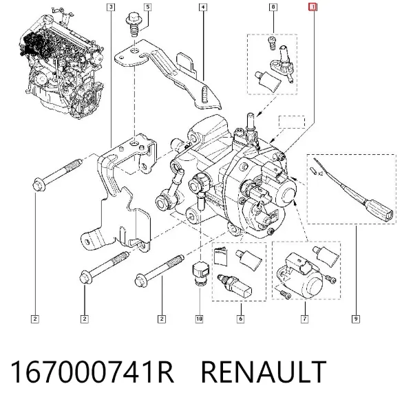 Bomba inyectora 167000741R Renault (RVI)
