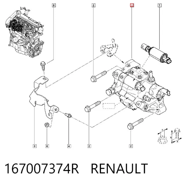 Bomba inyectora 167007374R Renault (RVI)