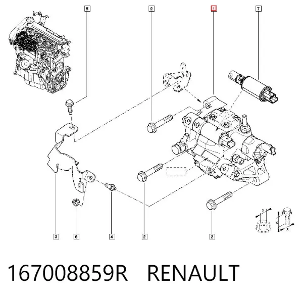 Bomba inyectora 167008859R Renault (RVI)