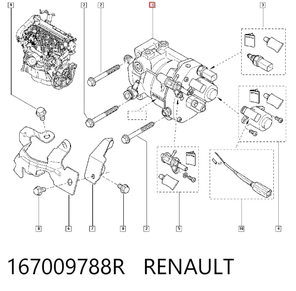 Bomba inyectora 167009788R Renault (RVI)