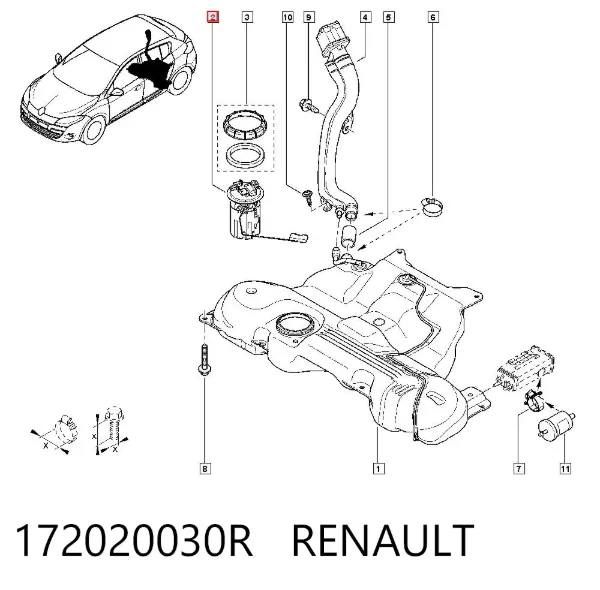 Bomba de gasolina 172020030R Renault (RVI)