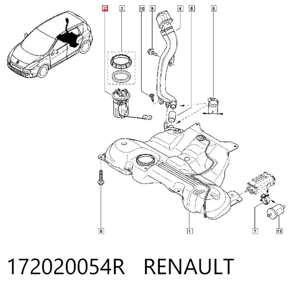 Aforador 172020054R Renault (RVI)