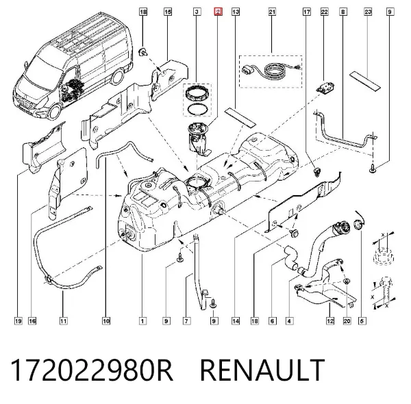 Aforador 172022980R Renault (RVI)