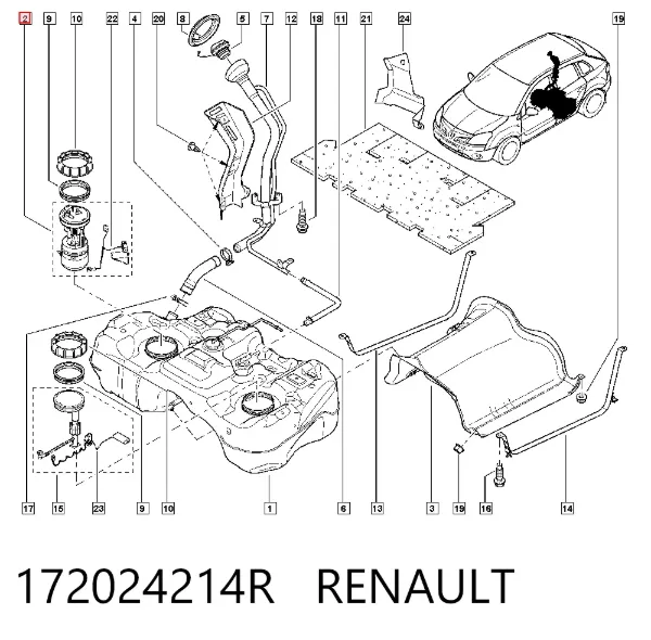 Bomba de gasolina 172024214R Renault (RVI)