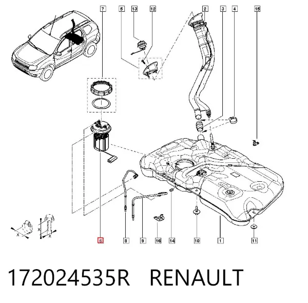 Aforador 172024535R Renault (RVI)