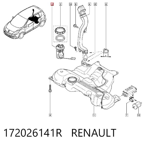 Bomba de gasolina 172026141R Renault (RVI)