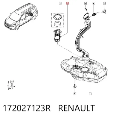 Módulo de bomba de combustible con sensor de nivel de combustible RENAULT 172027123R