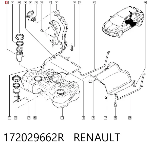 Bomba de gasolina 172029662R Renault (RVI)