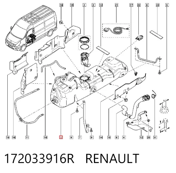 Depósito de gasolina 172033916R Renault (RVI)