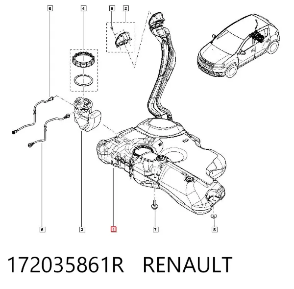 Depósito de gasolina 172035861R Renault (RVI)
