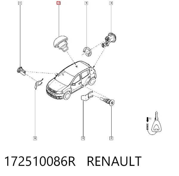 Tapa de depósito de combustible 172510086R Renault (RVI)