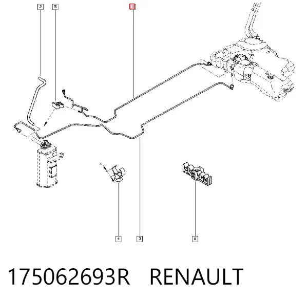 Rampa de combustible 175062693R Renault (RVI)