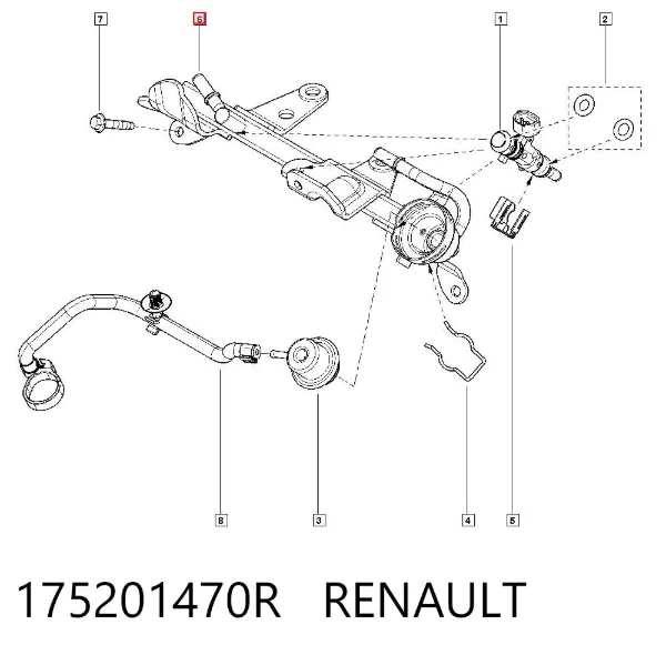Rampa de combustible 175201470R Renault (RVI)