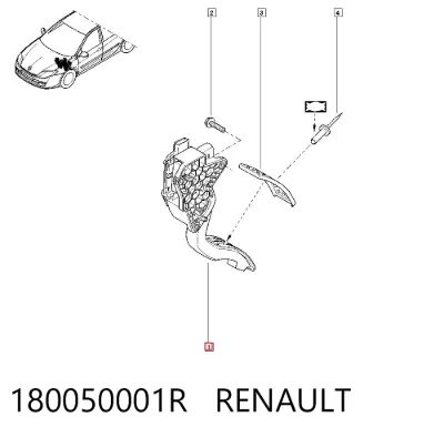 Pedal del acelerador RENAULT 180050001R
