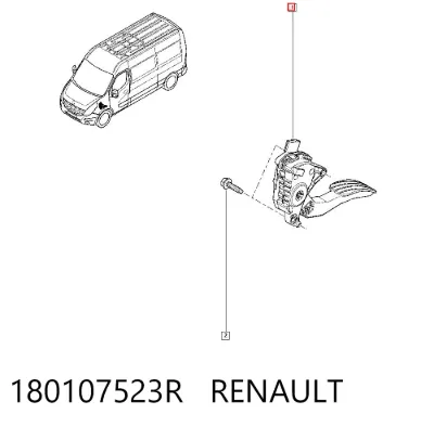 Pedal del acelerador RENAULT 180107523R