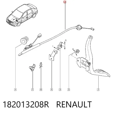 Cable del acelerador RENAULT 182013208R