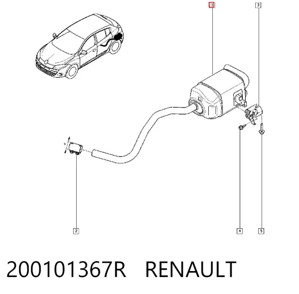 Silenciador trasero 200101367R Renault (RVI)