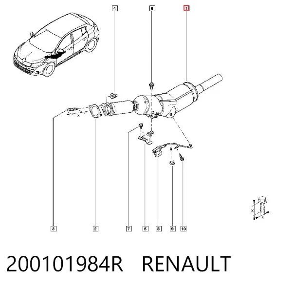 Filtro de partículas 200101984R Renault (RVI)