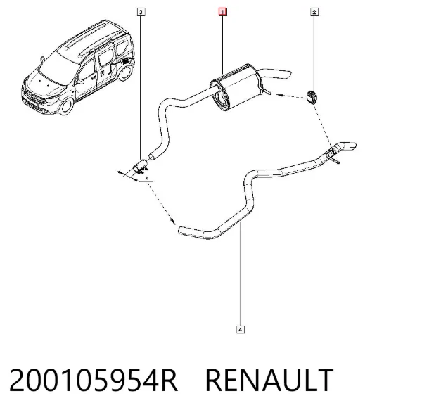 Silenciador trasero Renault DOKKER FE