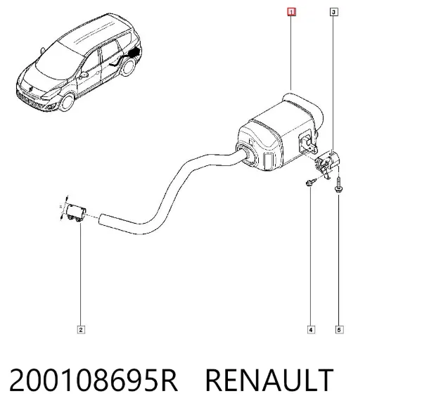 Silenciador trasero 200108695R Renault (RVI)