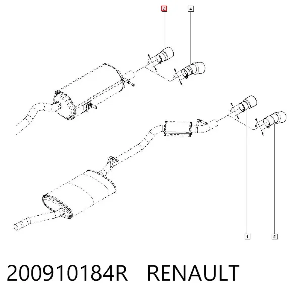 Cola de escape 200910184R Renault (RVI)