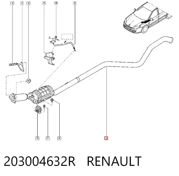 Filtro de partículas 203004632R Renault (RVI)