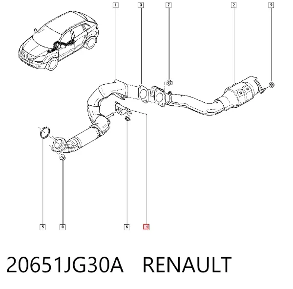 Soporte escape 20651JG30A Renault (RVI)