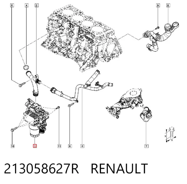 Radiador de aceite 213058627R Renault (RVI)