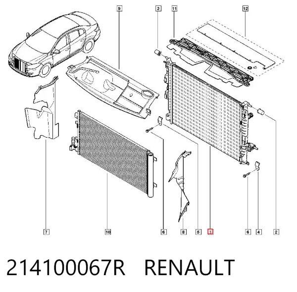 Radiador 214100067R Renault (RVI)