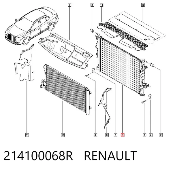 Radiador 214100068R Renault (RVI)