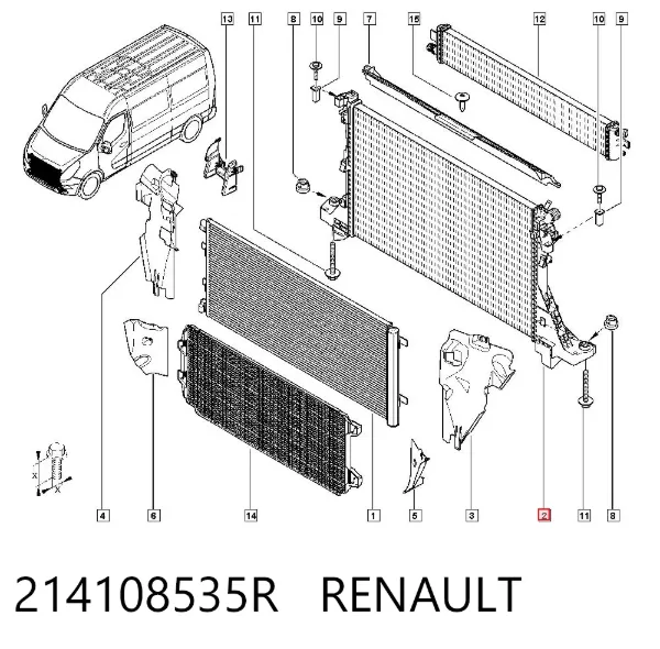 Radiador 214108535R Renault (RVI)
