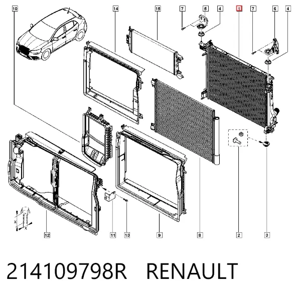 Radiador 214109798R Renault (RVI)